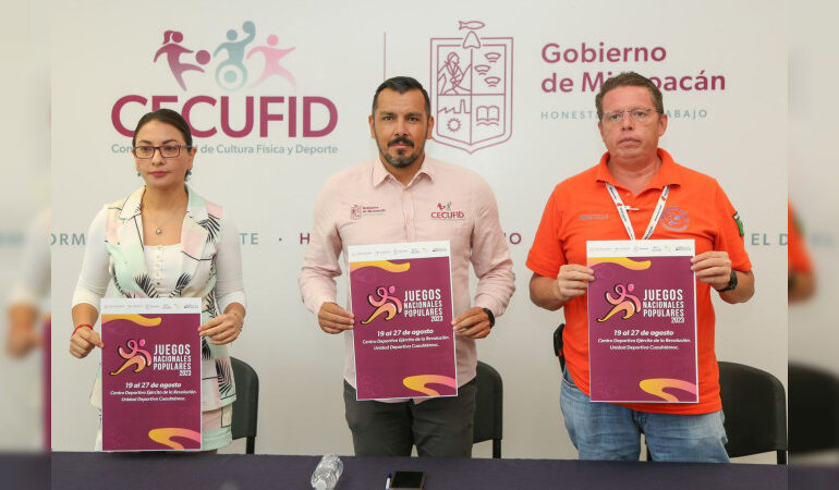Michoacán será sede de los Juegos Nacionales Populares 2023